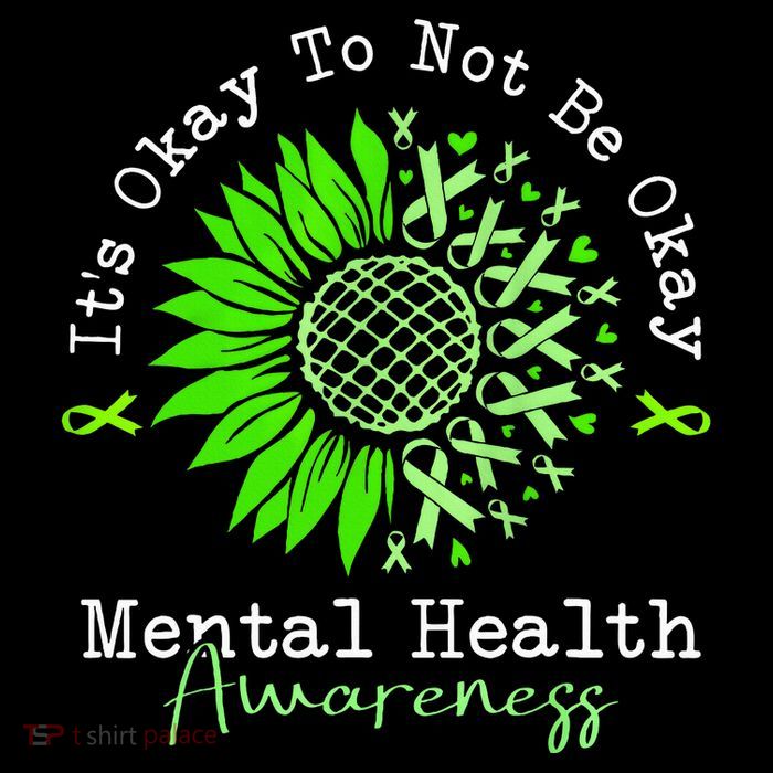 Its Okay To Not Be Okay Mental Health Awareness Green Ribbon Cooling Performance Long Sleeve Crew