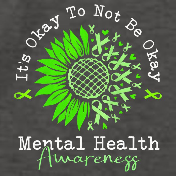 Its Okay To Not Be Okay Mental Health Awareness Green Ribbon Vector Backpack
