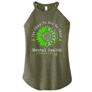 Its Okay To Not Be Okay Mental Health Awareness Green Ribbon Women's Perfect Tri Rocker Tank