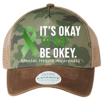 Its Okay To Not Be Okay Mental Health Awareness Ribbon Legacy Tie Dye Trucker Hat