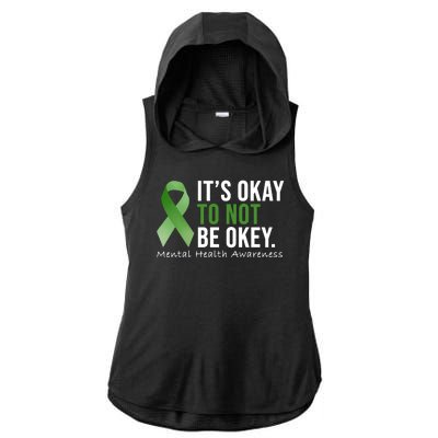 Its Okay To Not Be Okay Mental Health Awareness Ribbon Ladies PosiCharge Tri-Blend Wicking Draft Hoodie Tank