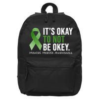 Its Okay To Not Be Okay Mental Health Awareness Ribbon 16 in Basic Backpack