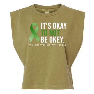 Its Okay To Not Be Okay Mental Health Awareness Ribbon Garment-Dyed Women's Muscle Tee