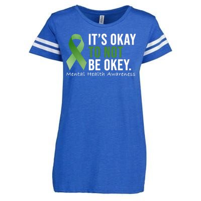 Its Okay To Not Be Okay Mental Health Awareness Ribbon Enza Ladies Jersey Football T-Shirt