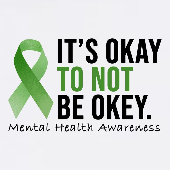 Its Okay To Not Be Okay Mental Health Awareness Ribbon Sustainable Bucket Hat