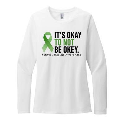 Its Okay To Not Be Okay Mental Health Awareness Ribbon Womens CVC Long Sleeve Shirt