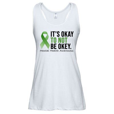 Its Okay To Not Be Okay Mental Health Awareness Ribbon Ladies Essential Flowy Tank