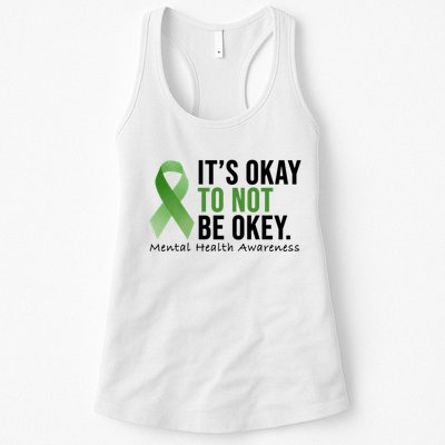 Its Okay To Not Be Okay Mental Health Awareness Ribbon Womens Tank Top