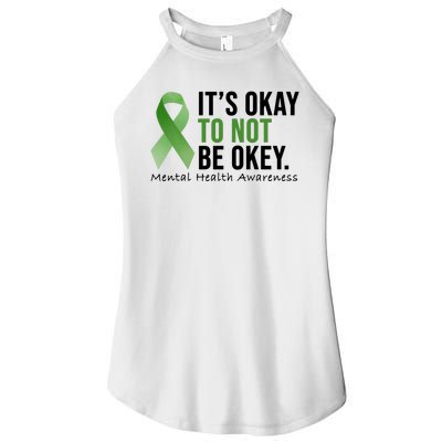 Its Okay To Not Be Okay Mental Health Awareness Ribbon Women's Perfect Tri Rocker Tank