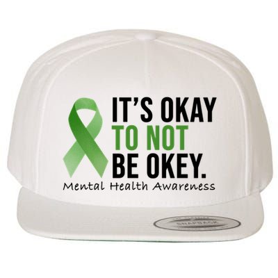 Its Okay To Not Be Okay Mental Health Awareness Ribbon Wool Snapback Cap