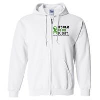 Its Okay To Not Be Okay Mental Health Awareness Ribbon Full Zip Hoodie