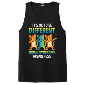 It's Ok To Be Different Dabbing Cat Down Syndrome Awareness PosiCharge Competitor Tank