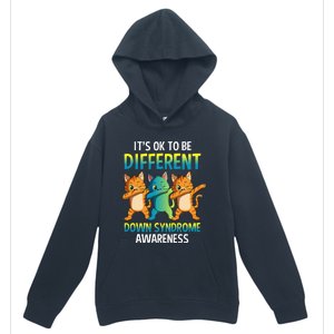 It's Ok To Be Different Dabbing Cat Down Syndrome Awareness Urban Pullover Hoodie