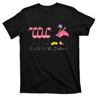 It's Ok To Be Different Funny Flamingo Softball Lover T-Shirt