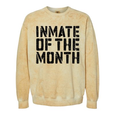 Inmate Of The Month Prisoner Costume Colorblast Crewneck Sweatshirt