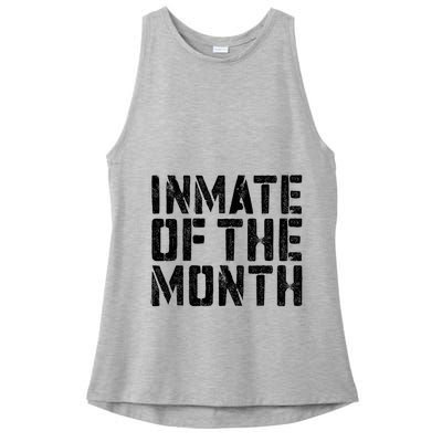 Inmate Of The Month Prisoner Costume Ladies PosiCharge Tri-Blend Wicking Tank
