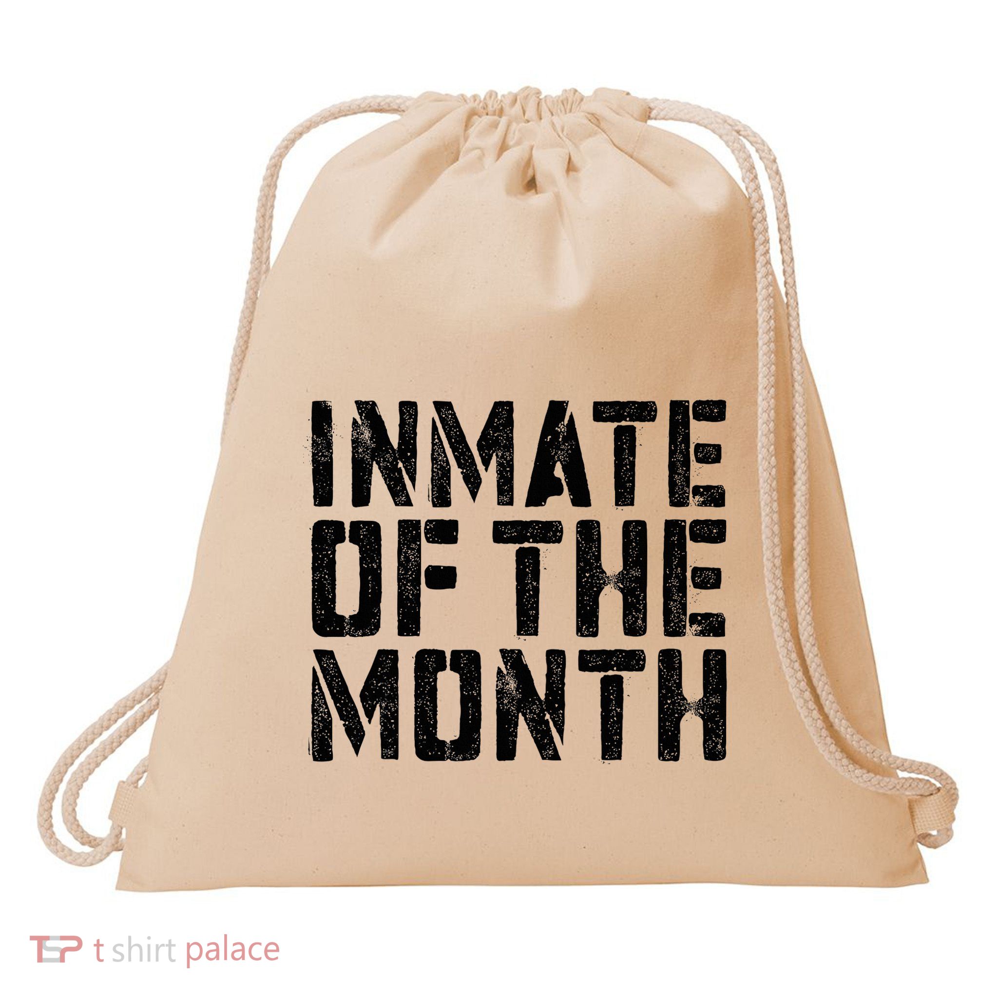 Inmate Of The Month Prisoner Costume Drawstring Bag