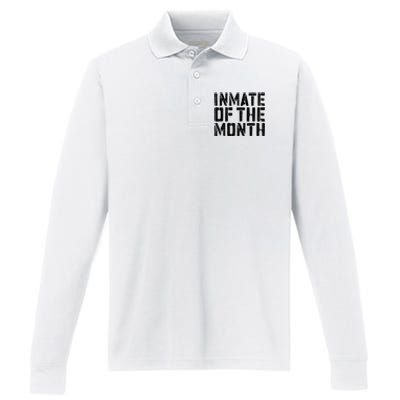 Inmate Of The Month Prisoner Costume Performance Long Sleeve Polo