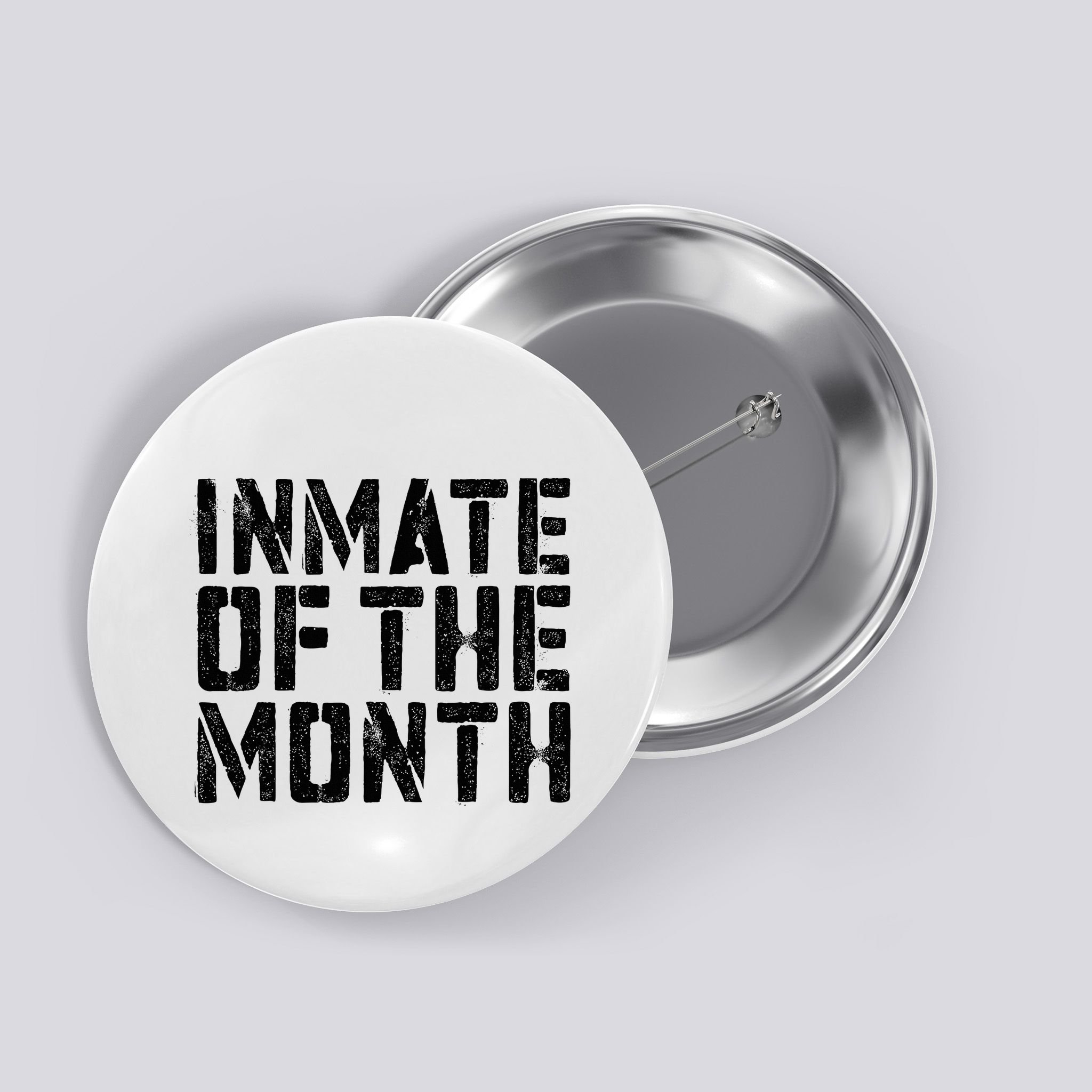 Inmate Of The Month Prisoner Costume Button