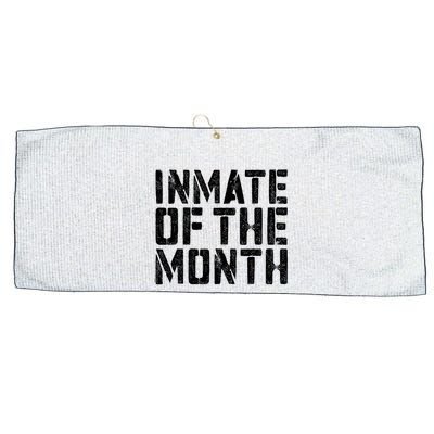 Inmate Of The Month Prisoner Costume Large Microfiber Waffle Golf Towel