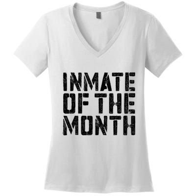 Inmate Of The Month Prisoner Costume Women's V-Neck T-Shirt