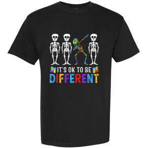 It's Ok To Be Funny Different Skeleton Autism Awareness Garment-Dyed Heavyweight T-Shirt