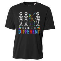 It's Ok To Be Funny Different Skeleton Autism Awareness Cooling Performance Crew T-Shirt