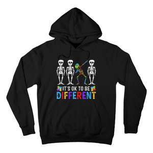 It's Ok To Be Funny Different Skeleton Autism Awareness Hoodie