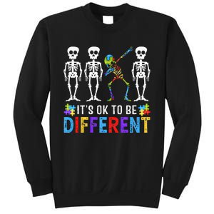 It's Ok To Be Funny Different Skeleton Autism Awareness Sweatshirt