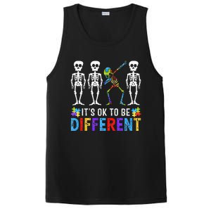 It's Ok To Be Funny Different Skeleton Autism Awareness PosiCharge Competitor Tank