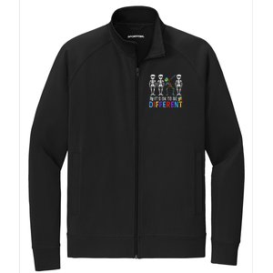 It's Ok To Be Funny Different Skeleton Autism Awareness Stretch Full-Zip Cadet Jacket