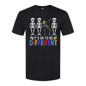 It's Ok To Be Funny Different Skeleton Autism Awareness Softstyle CVC T-Shirt