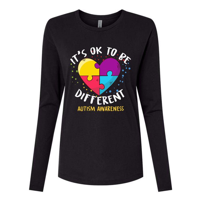 It's Ok To Be Different Autism Awareness Womens Cotton Relaxed Long Sleeve T-Shirt