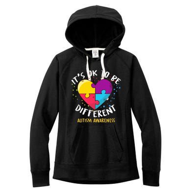 It's Ok To Be Different Autism Awareness Women's Fleece Hoodie