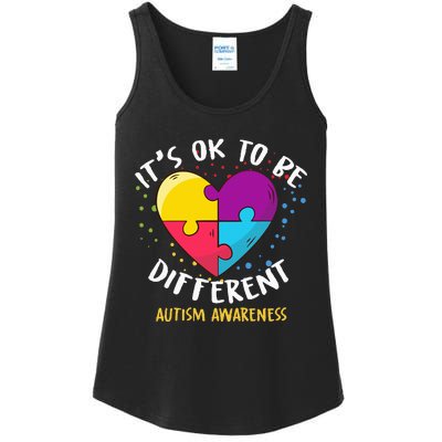 It's Ok To Be Different Autism Awareness Ladies Essential Tank