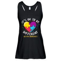 It's Ok To Be Different Autism Awareness Ladies Essential Flowy Tank