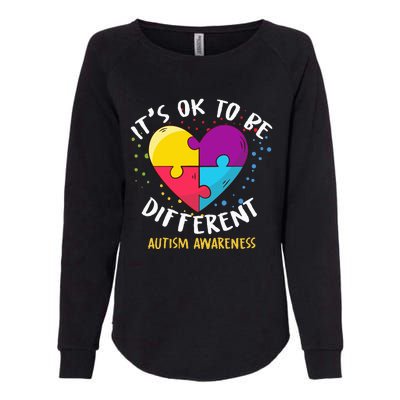 It's Ok To Be Different Autism Awareness Womens California Wash Sweatshirt