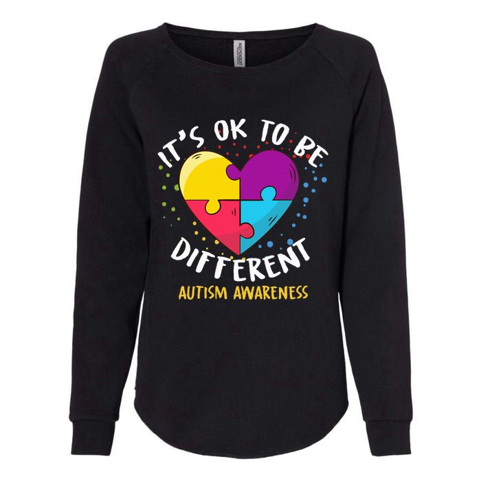 It's Ok To Be Different Autism Awareness Womens California Wash Sweatshirt