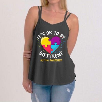 It's Ok To Be Different Autism Awareness Women's Strappy Tank