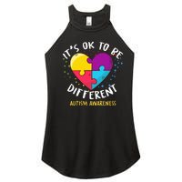 It's Ok To Be Different Autism Awareness Women's Perfect Tri Rocker Tank