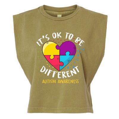 It's Ok To Be Different Autism Awareness Garment-Dyed Women's Muscle Tee