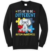 It's Ok To Be Different Cute Autism Awareness Elephant Sweatshirt