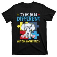 It's Ok To Be Different Cute Autism Awareness Elephant T-Shirt