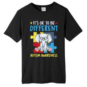 It's Ok To Be Different Cute Autism Awareness Elephant Tall Fusion ChromaSoft Performance T-Shirt