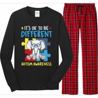 It's Ok To Be Different Cute Autism Awareness Elephant Long Sleeve Pajama Set