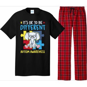 It's Ok To Be Different Cute Autism Awareness Elephant Pajama Set