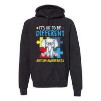 It's Ok To Be Different Cute Autism Awareness Elephant Premium Hoodie