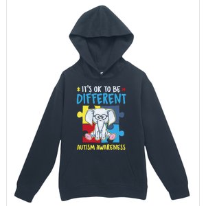 It's Ok To Be Different Cute Autism Awareness Elephant Urban Pullover Hoodie