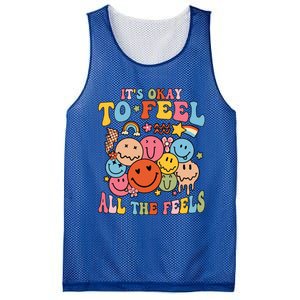 ItS Okay To Feel All The Feel Tal Health Emotions Gift Mesh Reversible Basketball Jersey Tank