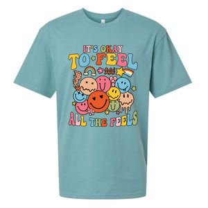 ItS Okay To Feel All The Feel Tal Health Emotions Gift Sueded Cloud Jersey T-Shirt